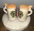 Frankfurt Mini Beer Stein Salt And Pepper Shakers Ceramic 2  Tall Vintage
