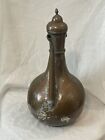Antique 1880 s Middle Eastern Tinned Copper Ewer Signed Inscribed 
