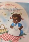 Htf Vtg Birthday Card 1940s By American Greetings  Black Americana Little Girl