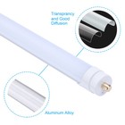 12pack 65w T8 Fa8 Single Pin 8ft Led Tube Light 8  Led Shop Light Bulbs 6000k