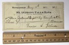 St  Anthony Falls Bank Antique Check C  1910 05 13 1910 Minneapolis Minnesota