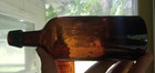1860s Stoddard Amber Cylinder Ink Bottle Crude Applied Lip New England