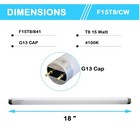 18  F15t8 cw Rv Fluorescent Light Bulb  T8 15w Cool White  4 Pack  White