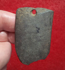2-5 8  Drilled Slate Pendant Pennsylvania Arrowhead Authentic Indian Artifact