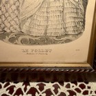 Antique Victorian French Fashion Print Le Follet Mid 19th Century Framed Art