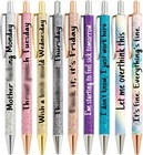 Pasisibick 9 Pieces Funny Daily 1 Count  pack Of 9   9 Pcs Week Pens 