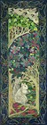 Rug Hooking Pattern  deep Woods Short   On Natural Linen