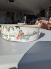 Chinese Porcelain Rice Serving Bowl Hand Painted Figures Two Handles