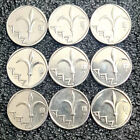 Lot Of 9 - 1 New Shekel Coins 1985-2022 Sheqel Official Currency Money Israel
