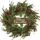 Christmas Wreath For Front Door Winter Wreath Green Holly Leaf With Red Berry