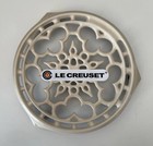 Le Creuset Deluxe 8    Cast Iron Trivet Enameled Floral Meringue New Wob France