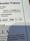 So Rare  Anna Pavlowa  pavlova  Amarilla April 1915 Ballet Matinee Playbill