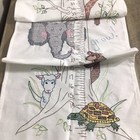 Watch Me Grow Children s Growth Chart Wall Hanging Hand Cross Stitched Animals