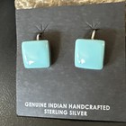 Gorgeous Blue Turquoise Sterling Silver  Dangle Earrings 1    15810