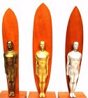 Hawaii Koa Wood Surfrider Trophy Award Vintage Shape Surfboard Kahanamoku