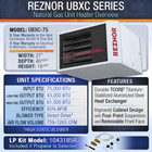 Reznor Ubxc 75 000 Btu High Static Natural Gas lp Propane Unit Heater   Venting