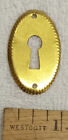 Lot Of Four Stamped Brass  Vertical Keyhole Covers   Escutcheon For Drawers  Etc