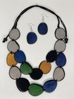 Handmade Tagua Nut Set Necklace And Earrings 