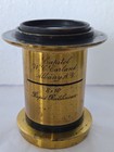 Antique Capitol 8x10 Rapid Rectilinear Brass Lens With Flange Circa 1900 France 