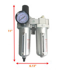 3 4    Npt Compressed Air In Line Filter Regulator Lubricator Oiler Combo