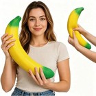 Jumbo Squishy Banana Toy Slow Rising Stress Relief Squeeze Fidget Fruit Toy 
