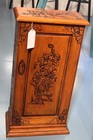 Vintage Wood Blue Heron Chinoiserie Chinese Style Cd Meds Cabinet Bathroom Wall 