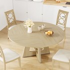 47   Round Large Dining Table Set For 4 To 6  Farmhouse Dinner Table For Kitchen