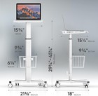 Onkron Hospital Mobile Laptop Cart On Wheels With Load Up To 17 6 Lbs