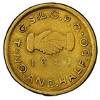 1849  2 50 Mormon Gold Pcgs Au Detail Repaired