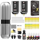 Rotary Tattoo Gun Kit For Beginners - Dual 1200mah Batteries  Ergonomic Design 
