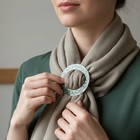 New Pewter Celtic Knot Scarf Ring Scarf Holder Slide Irish Scottish Ladies Gift