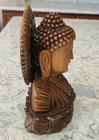 Buddha Wood Hand Carved Statue Sculpture Figurine Handmade 7  Gorgeous New