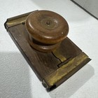Antique Desk Ink Blotter Brass And Wood