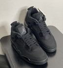 2025 Jordan 4 Retro    black Cat   men s Black Basketball Shoes Mid-top