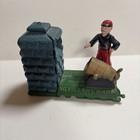 Cast Iron Artillery Coin Bank With Solider And Canon