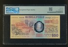 Singapore  50 Dollars 1990  Polymer Commemorative  Pmg 66 Epq Gem Unc         Wc