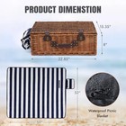 Extra Large Willow Picnic Basket For 4 Persons Or More  22 85  X 15 35  Handm   