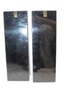 4 x 12  Vintage Chinese Black Lacquer Hand Painted Mother Of Pearl Wall Plaques