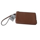 Coach F66505 Pebble Leather Double Corner Zip Wristlet  Im saddle