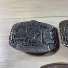Lot Of 3 Vintage Locomotive Train Belt Buckles Chessie  Rout Rock Railroad