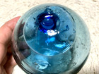 Rare Antique Japanese Glass Fishing Float     Blue Hand-blown Glass