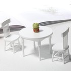 Mini Desk Chair Set Playhouse Accessory Wooden Furniture