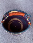 African Bolga Market Basket  Taller 11    With Pretty Purple And Teal