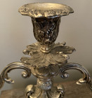 Vintage 3 Arm Candelabra Beautiful Nature Themed Detail 13 25  Tall Over 5lbs