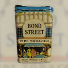 Pipe Tobacco Tin Bond Street Pocket Nice Tax Stamp Remnant  Factory No  T-15 Vtg