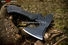 Custom Hand Forged Carbon Steel Powder Coated Mini Axe Hatchet Tomahawk Integral