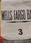 Vintage Canvas Wells Fargo Bank Cash Money Banking Bag  3  b 