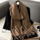 Women   s Winter Cashmere Scarf Thick Warm Pashmina Shawl Wrap Tassel Solid Luxury