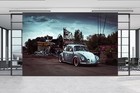 3d Retro Art Car 8159na Transport Wallpaper Wall Murals Wall Paper Mural Romy