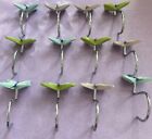 Decorative Butterfly Shower Curtain Hooks Rings Lot Of 12 Blue Purple Green     